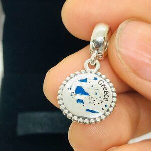 ✨🔥Pandora Greece map Dangle Charm